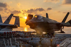 Máy bay F-35C Lightning II của Mỹ tham gia chiến dịch Epic Fury, ngày 2/3/2026.