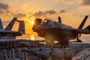 Máy bay F-35C Lightning II của Mỹ tham gia chiến dịch Epic Fury, ngày 2/3/2026.