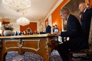 Thủ tướng Cộng hòa Séc, Andrej Babis, tại Lâu đài Prague, ngày 9/12/2025.