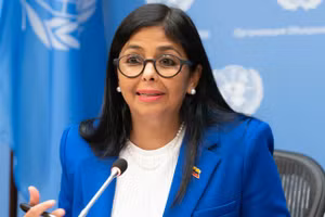 Tổng thống lâm thời Venezuela Delcy Rodriguez.