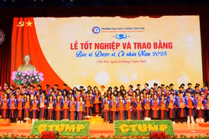 Trong lần tốt nghiệp đợt 2 năm 2025 của Trường ĐH Y Dược Cần Thơ, có 1.560 sinh viên tốt nghiệp từ 10 ngành ngành đào tạo bậc đại học. Ảnh: Minh Hoàng.