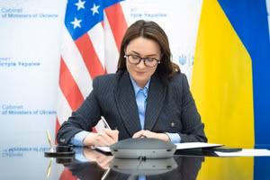 Bà Yulia Sviridenko, phó Thủ tướng thứ nhất và Bộ trưởng Kinh tế Ukraine.