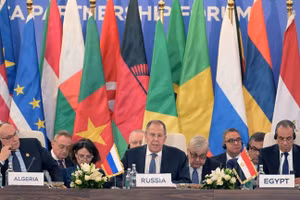 Ngoại trưởng Nga Sergey Lavrov tại phiến họp toàn thể của hội nghị cấp bộ trưởng Diễn đàn Đối tác Nga-châu Phi lần thứ hai ở Cairo, Ai Cập, ngày 20/12/2025.