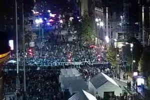 Biểu tình biến thành bạo lực ở Serbia, ngày 2/11/2025.