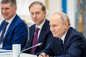 Tổng thống Nga Vladimir Putin tại cuộc họp với đại diện cộng đồng doanh nghiệp vào Ngày Doanh nhân Quốc gia, ngày 26/5/2025.