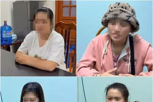 Các đối tượng có hành vi mua bán người bị Công an bắt giữ.