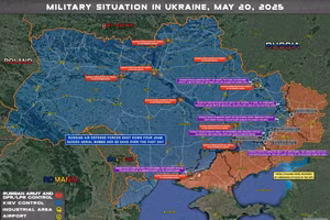 Sơ đồ chiến sự ngày 20/5/2025.