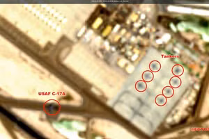 Hình ảnh vệ tinh cho thấy Mỹ triển khai thêm nhiều máy bay chiến đấu đến căn cứ Dhafra ở UAE.
