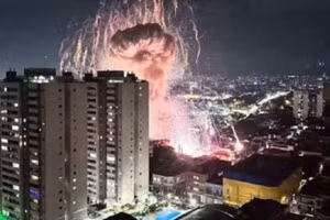 Nổ lớn tại một kho pháo hoa ở Sao Paulo, ngày 13/11/2025.