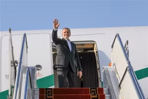 Tổng thống Iran Masoud Pezeshkian đến thăm Nga, ngày 17/1/2025.