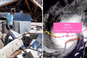 Milton được nhận định là một trong những cơn bão có sức tàn phá ghê gớm nhất ở Florida, Mỹ.