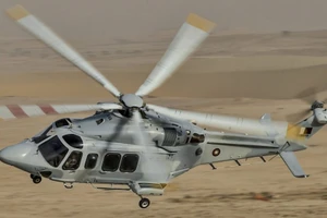 Máy bay trực thăng của Không quân Qatar.