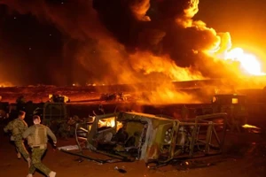 Cơ sở quân đội Đức tại căn cứ không quân Al-Azraq ở Jordan bị trúng tên lửa của Iran, ngày 10/3/2026.