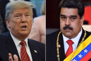 Tổng thống Mỹ Donald Trump (trái) và Tổng thống Venezuela Nicolas Maduro.