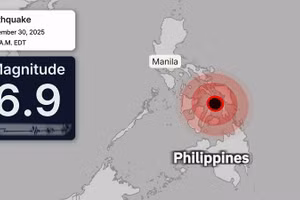 Động đất mạnh 6,9 độ richter ở miền trung Philippines, gây nhiều thương vong và thiệt hại nặng nề, ngày 30/9/2025.