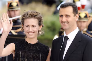 Bà Asma al-Assad và chồng - cựu Tổng thống Syria Bashar al-Assad.