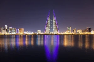 Đường chân trời lấp lánh ở thủ đô Manama của Bahrain.