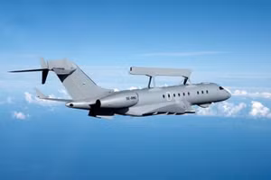 Máy bay cảnh báo sớm trên không Saab GlobalEye của Thụy Điển.