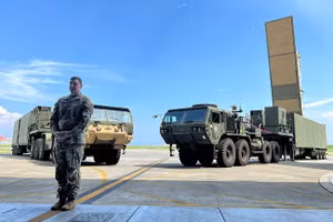 Mỹ triển khai hệ thống tên lửa tầm trung Typhoon lần đầu tiên tại Căn cứ Thủy quân Lục chiến Iwakuni ở Nhật Bản, ngày 15/9/2025.