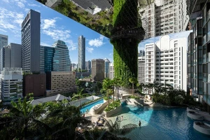 Pan Pacific Orchard ở Singapore vừa được CTBUH vinh danh là tòa nhà cao tầng mới đẹp nhất thế giới.