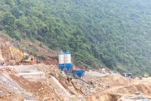 Nhà máy thủy điện Nậm Pàn 5 đang thi công đúng tiến độ đề ra.