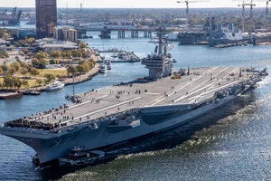 Mỹ triển khai Gerald R. Ford - tàu sân bay thứ ba đến Trung Đông.