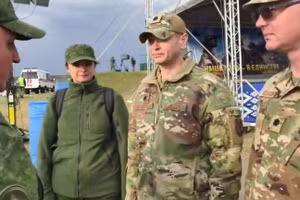 Các sĩ quan quân đội Mỹ hiện diện tại cuộc tập trận Zapad-2025 giữa Nga và Belarus, ngày 15/9/2025.