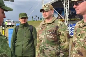 Các sĩ quan quân đội Mỹ hiện diện tại cuộc tập trận Zapad-2025 giữa Nga và Belarus, ngày 15/9/2025.