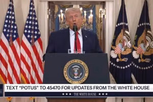 Tổng thống Mỹ Donald Trump phát biểu tại Nhà Trắng, ngày 1/4/2026.