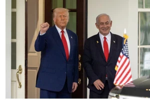 Tổng thống Mỹ Donald Trump (trái) và Thủ tướng Israel Benjamin Netanyahu.