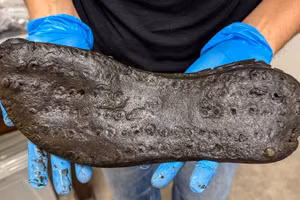 Giày lớn bất thường vừa được phát hiện tại tàn tích của một pháo đài quân sự từ thế kỷ thứ nhất dọc theo Bức tường Hadrian.