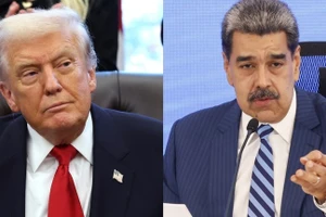 Tổng thống Mỹ Donald Trump (trái) và Tổng thống Venezuela, Nicolas Maduro.