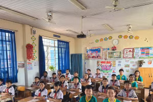 Học sinh Trường Tiểu học Đoàn Thị Điểm (phường Đông Hòa, TPHCM) trong giờ học. Ảnh: Hồng Điệp