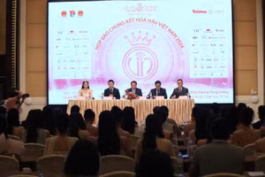 Họp báo Chung kết Hoa hậu Việt Nam 2024 tại TP Huế chiều 13/6. (Ảnh: BTC)