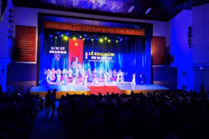 Lễ khai giảng năm học mới 2024-2025 tại Trường Đại học Khoa học, Đại học Huế. (Ảnh: Đại Dương)