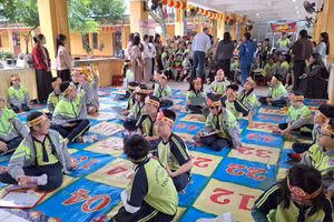 Cuộc thi “Tìm kiếm tài năng Tiếng Anh” tổ chức tại Trường tiểu học Vĩnh Ninh.