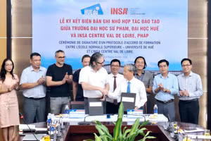 Lễ ký kết hợp tác giữa Trường ĐH Sư phạm Huế và Trường INSA Centre Val de Loire – Pháp (INSA CVL).