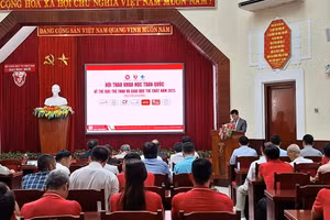 Nhiều ý kiến góp ý nhằm nâng cao công tác giáo dục thể chất và thể thao trong các trường đại học tại hội nghị. (Ảnh: Đại Dương)