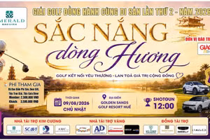 Giải Golf "Đồng hành cùng di sản lần thứ 2" năm 2026 sẽ diễn ra tại TP Huế vào ngày 9/8.