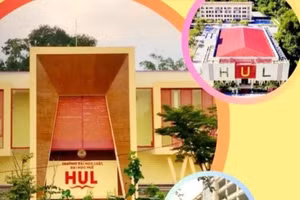 Trường Đại học Luật, Đại học Huế tặng hơn nửa tỷ đồng cho sinh viên nhân dịp kỷ niệm trường. (Ảnh: HUL)