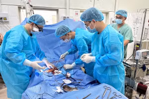 Các y bác sĩ Bệnh viện Trung ương Huế dùng kỹ thuật ECMO cứu sống bệnh nhi bị sốc tim nguy kịch tính mạng.