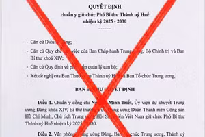 Văn bản giả mạo lan truyền trên mạng xã hội.