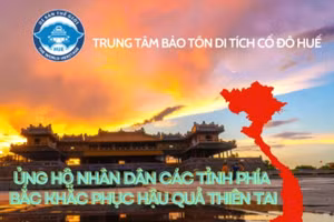 Trung tâm Bảo tồn Di tích Cố đô Huế ủng hộ gần 200 triệu đồng đến đồng bào miền Bắc gặp khó khăn sau bão lũ.