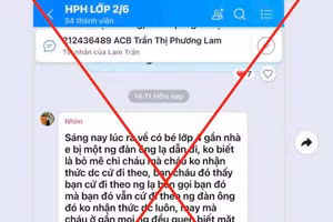 Thông tin sai sự thật về bắt cóc học sinh chia sẻ trên mạng xã hội. (Ảnh: CACC)