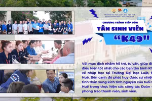 Trường Đại học Luật, Đại học Huế thông báo chương trình tiếp đón tân sinh viên K49.