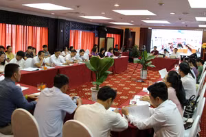 Hội thảo nâng cao hiệu quả hoạt động công tác xã hội và tư vấn tâm lý học đường do Bộ GD&ĐT phối hợp với Tổ chức Good Neighbors International (GNI) tổ chức. (Ảnh: Đại Dương)