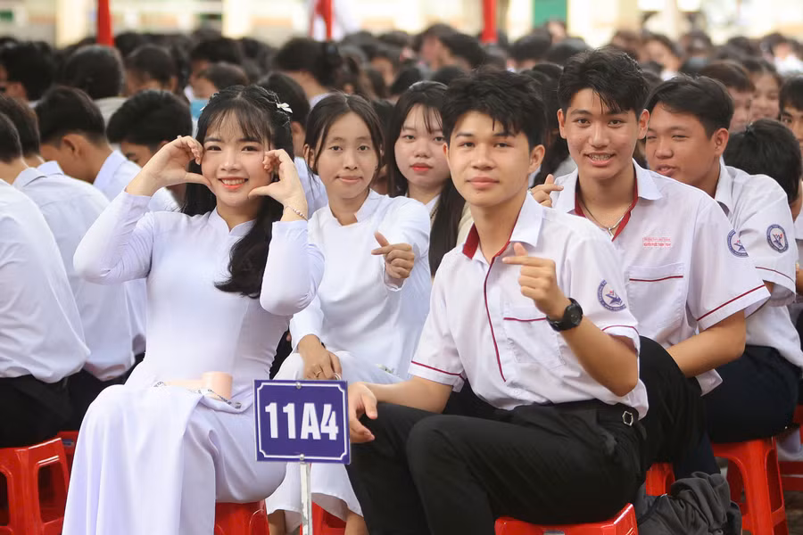 Học sinh tại TP Cần Thơ trong ngày khai giảng năm học 2025 - 2026. Ảnh minh họa.