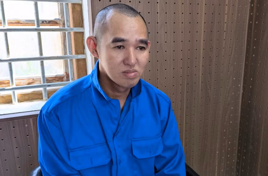 Bị can Lê Hoàng Minh (xã An Châu, tỉnh An Giang). Ảnh: Nghiêm Túc.