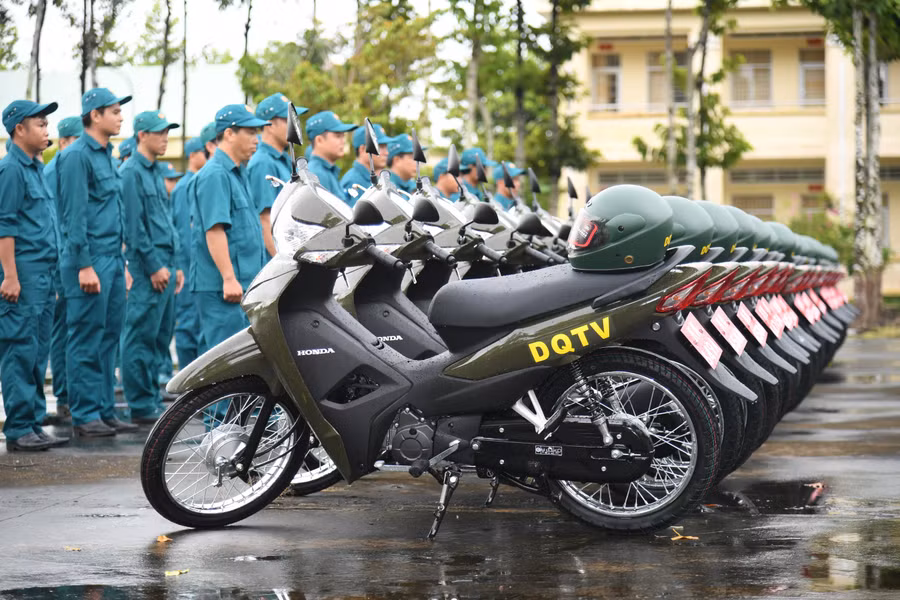 Loại xe được trang bị là xe Honda Wave Alpha. Ảnh: Phương Vũ.