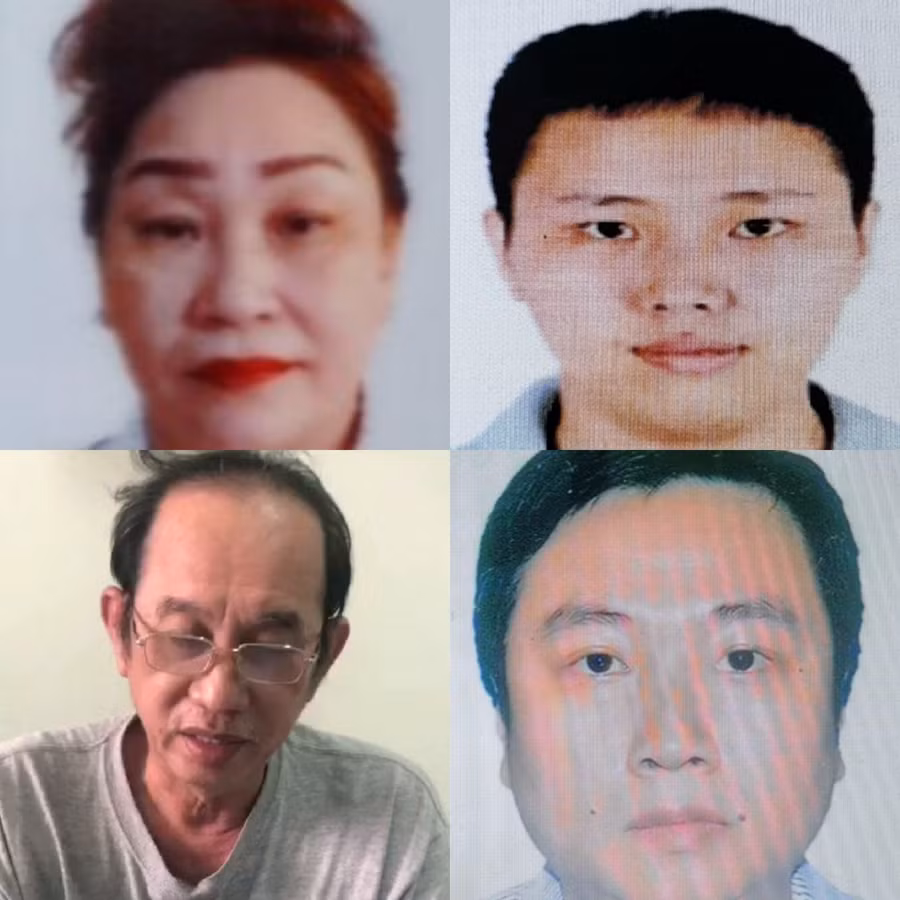 Các đối tượng vừa bị cơ quan công an khởi tố liên quan đến vụ vận chuyển 51 kg vàng qua biên giới. Ảnh: Công an An Giang.